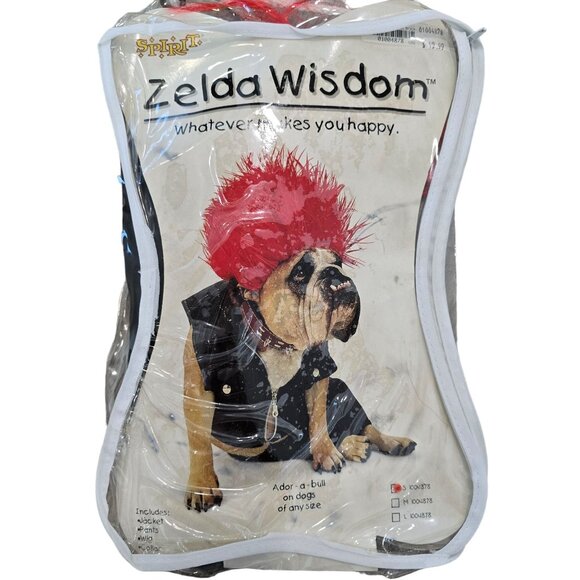 Halloween Zelda Wisdom Bulldog Punk Rock Dog Costume S Rocker biker harley - Picture 2 of 7